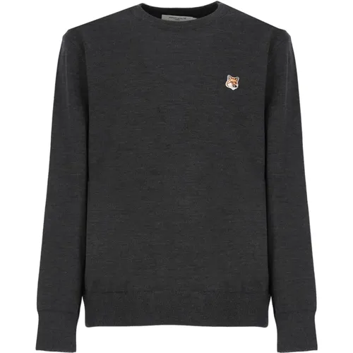 Maison Kitsune' Sweaters Grey , male, Sizes: S, XL, L, M - Maison Kitsuné - Modalova