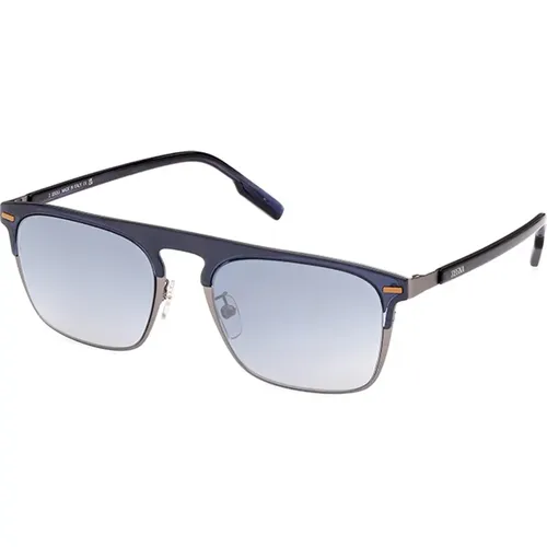 Mirror Sunglasses Ez0216-H-90X , male, Sizes: 56 MM - Ermenegildo Zegna - Modalova