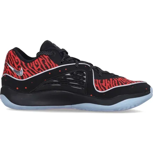 Kd16 Basketballschuh Schwarz/Silber/Rot , Herren, Größe: 42 1/2 EU - Nike - Modalova