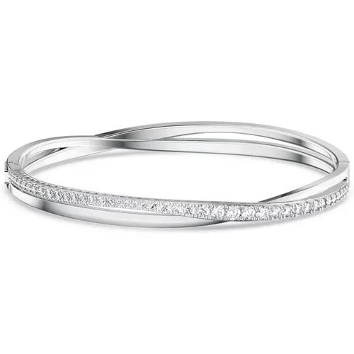 Twist Bracelet White, Rhodium Plated Crystals , female, Sizes: ONE SIZE - Swarovski - Modalova