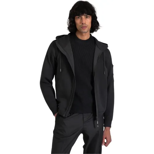 Casual Zip-Up Jacke , Herren, Größe: 2XL - Replay - Modalova