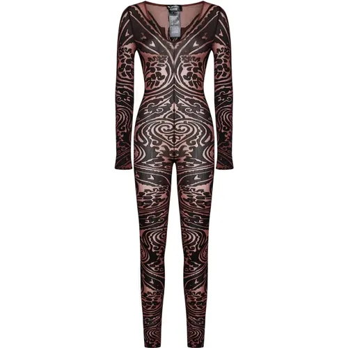 Braunes Paisley Overall Kleid Aw24 , Damen, Größe: M - Wolford - Modalova