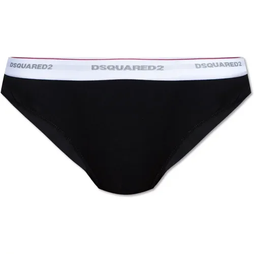 Slips mit Logo , Damen, Größe: M - Dsquared2 - Modalova