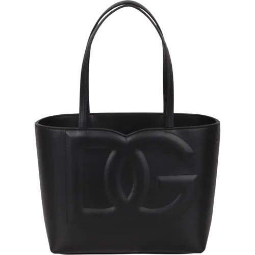 Small Leather Logo Bag Shopper , female, Sizes: ONE SIZE - Dolce & Gabbana - Modalova