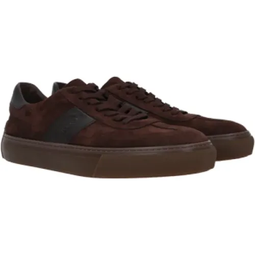 Suede Low-Top Sneakers with Leather Details , male, Sizes: 6 UK - TOD'S - Modalova
