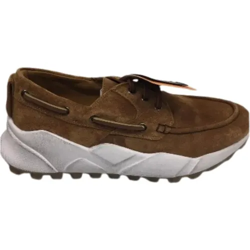 Suede Lace-Up Shoes Casual Style , male, Sizes: 6 UK - Voile blanche - Modalova