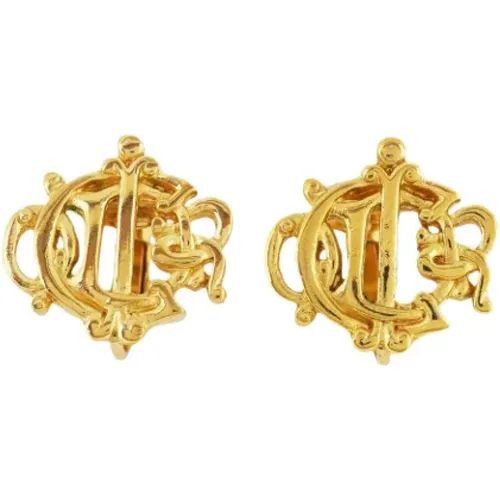 Pre-owned Metal earrings , female, Sizes: ONE SIZE - Dior Vintage - Modalova