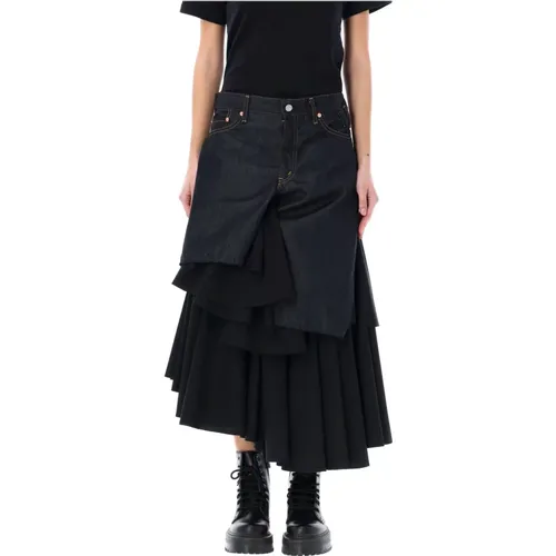 Women's Clothing Skirts Indigo Ss24 , female, Sizes: M - Junya Watanabe - Modalova