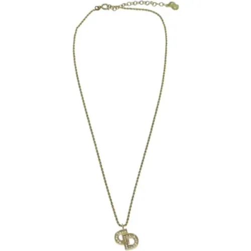 Pre-owned Metal necklaces , female, Sizes: ONE SIZE - Dior Vintage - Modalova