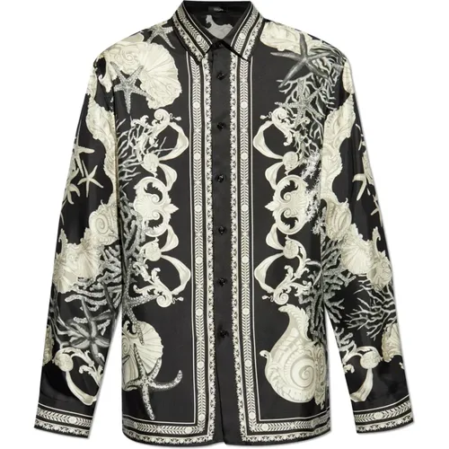 Shirt with `Barocco Sea` Print , male, Sizes: XL, L, M - Versace - Modalova