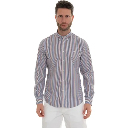 Gestreiftes Button-Down Freizeithemd , Herren, Größe: L - Harmont & Blaine - Modalova