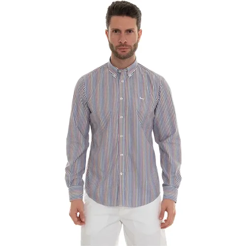 Striped Button-Down Casual Shirt , male, Sizes: 2XL, XL, L, 4XL, M, 3XL - Harmont & Blaine - Modalova
