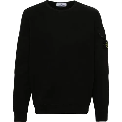 Schwarze Pullover für Männer , Herren, Größe: S - Stone Island - Modalova