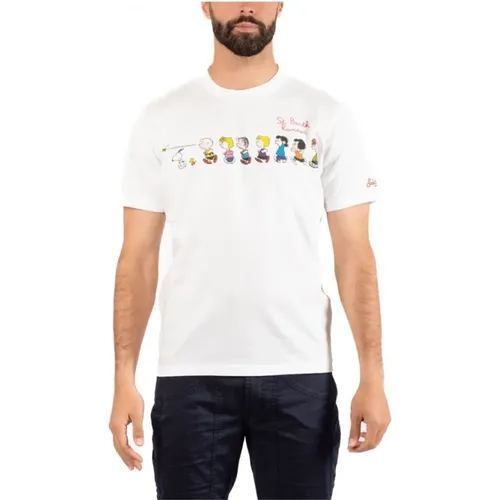 Herren Casual T-Shirt , Herren, Größe: L - Saint Barth - Modalova