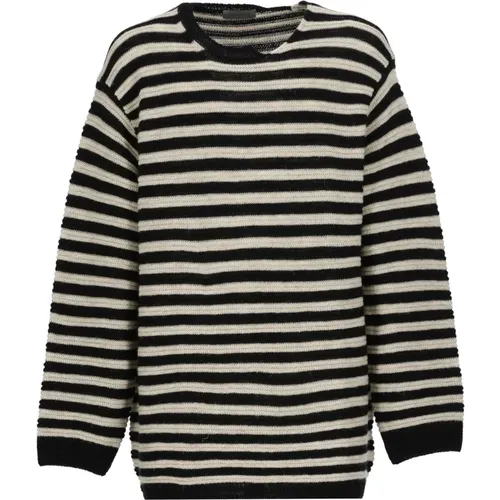 Wool Sweater with Stripes , male, Sizes: M - Yohji Yamamoto - Modalova