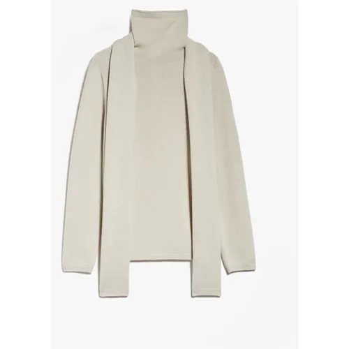 Seamless High Neck Wool Jersey with Matching Scarf , female, Sizes: L - Max Mara - Modalova