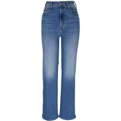 Rambler Zip Flood Straight Leg Jeans , female, Sizes: W30, W29, W25, W26 - Mother - Modalova