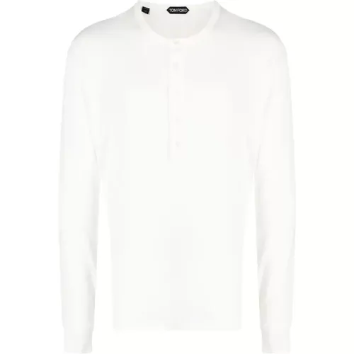 Weißes Langarm T-Shirt Tom Ford - Tom Ford - Modalova