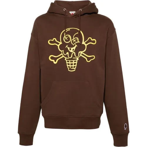 Sweater with Logo Stamp and Drawstring Hood , male, Sizes: L, S - Icecream - Modalova
