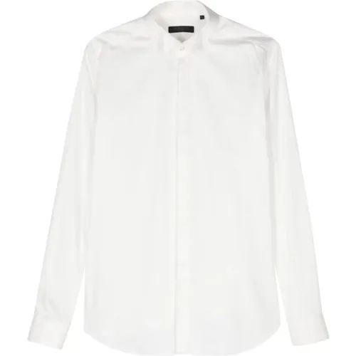 Weißes Baumwoll-Popeline-Hemd , Herren, Größe: XL - Corneliani - Modalova
