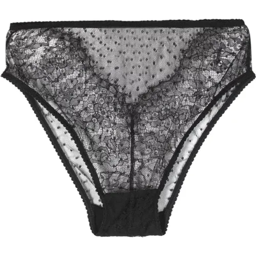 Hohe Taille Spitze und Tüll Slip , Damen, Größe: S - Dolce & Gabbana - Modalova