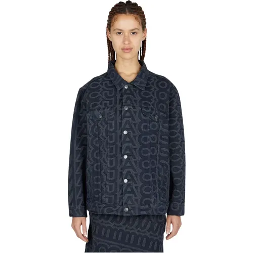 Monogramm Denim Jacke , Damen, Größe: M - Marc Jacobs - Modalova