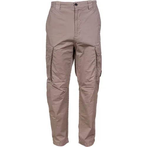 Cargo Pants in Stretch Fabric. Logo Porthole Pockets. Regular Fit. , male, Sizes: XL - C.P. Company - Modalova