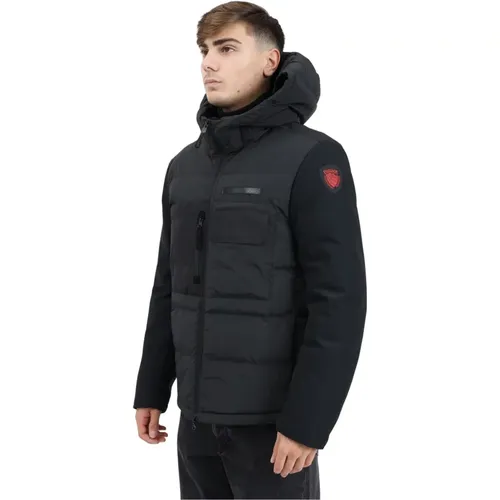 Schwarze ärmellose Jacke Modernes Design , Herren, Größe: M - Blauer - Modalova