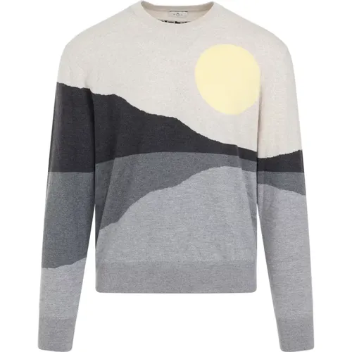 Grey Wool Pullover Sweater , male, Sizes: XL, L, S, M - ETRO - Modalova