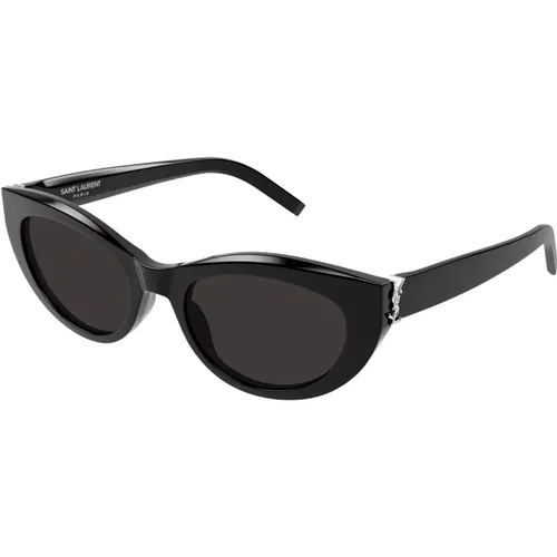 Schwarz/Graue Sonnenbrille SL M115,Stylische Sonnenbrille SL M115,Sonnenbrille SL M115 - Saint Laurent - Modalova