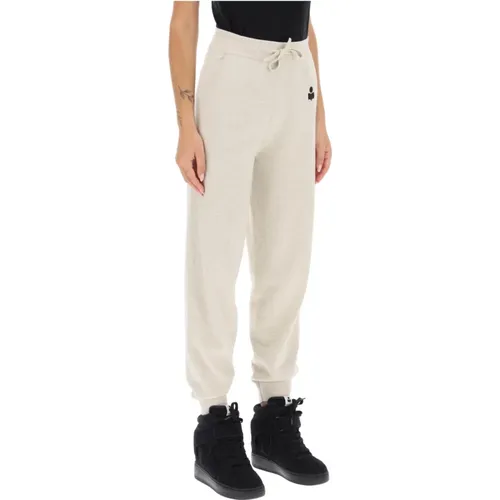 Knitted Jogger Pants with Embroidered Logo Detail , female, Sizes: S - Isabel Marant Étoile - Modalova