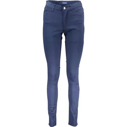 Blaue Skinny Jeans Hose , Damen, Größe: W28 - Gant - Modalova