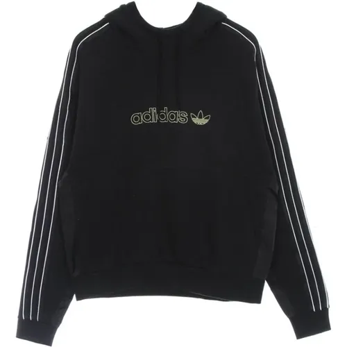 Shadow Stripe Hoodie Schwarz , Herren, Größe: S - Adidas - Modalova