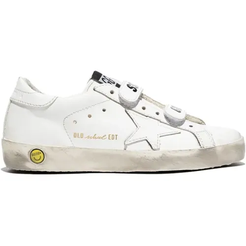Weiße Sneakers für Kinder, Altes Schule Leder Obermaterial - Golden Goose - Modalova
