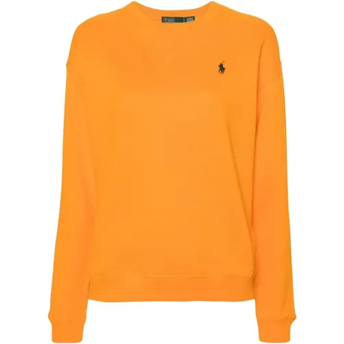 Oranger Pullover mit Logo , Damen, Größe: XL - Ralph Lauren - Modalova