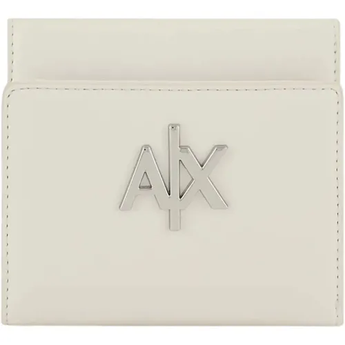 Weiße Brieftasche mit Kartenfächern - Armani Exchange - Modalova
