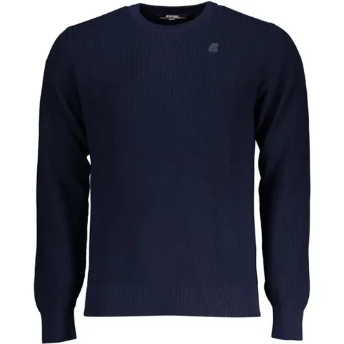 Cotton Crew Neck Sweater with Logo Applique , male, Sizes: S, M - K-way - Modalova