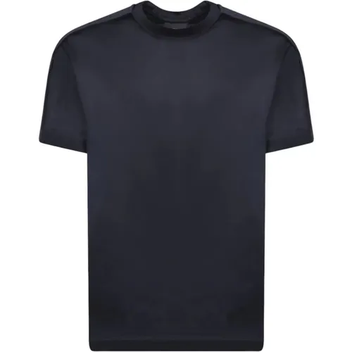 Navy Blau Logo T-Shirt Kurzarm , Herren, Größe: XS - Emporio Armani - Modalova