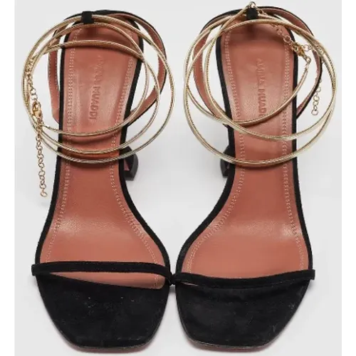 Pre-owned Leder sandals - Amina Muaddi Pre-owned - Modalova