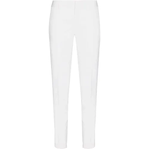 Slim-Fit Wool Blend Chinos with Pleats and Zipper Details , female, Sizes: M, L - Saint Laurent - Modalova