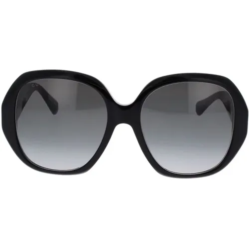 Oversized Geometric Sunglasses , female, Sizes: 56 MM - Gucci - Modalova