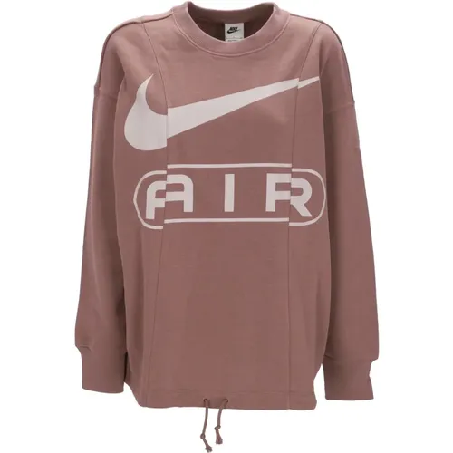 Leichter Crewneck Pullover Damen Smokey Mauve - Nike - Modalova