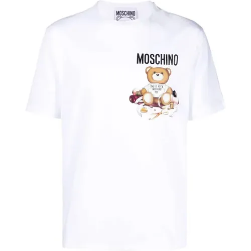 Teddy Bear T-Shirt - Size: 54 , male, Sizes: 2XL, M - Moschino - Modalova