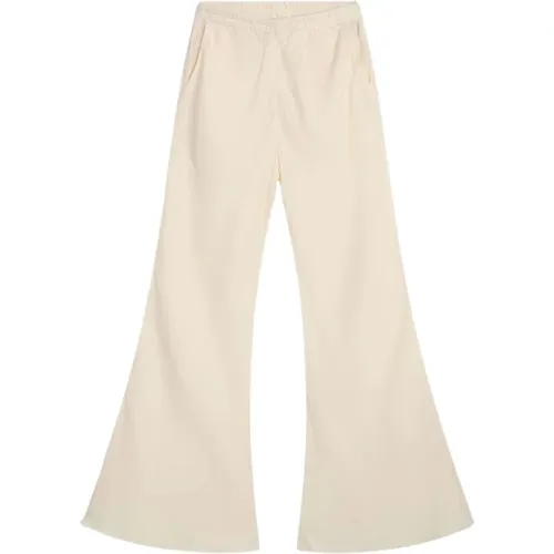 Flared Linen Pants , female, Sizes: L - SoSUE - Modalova