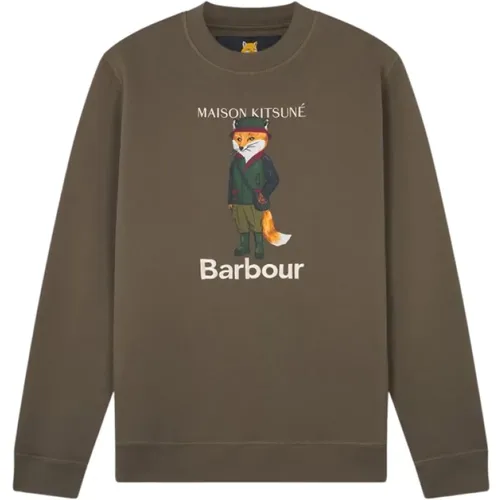 Fox Crew Sweatshirt , Herren, Größe: L - Barbour - Modalova