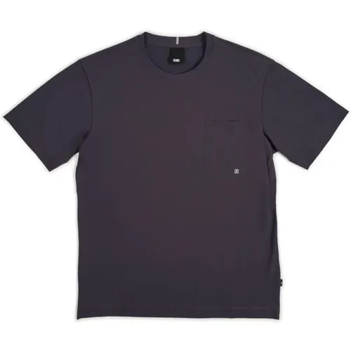 Blau Herren T-Shirt Technischer Stoff Tasche , Herren, Größe: L - Duno - Modalova