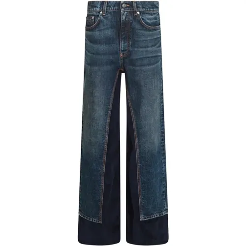 Dunkelblaue Flared Baumwolljeans - Stella Mccartney - Modalova