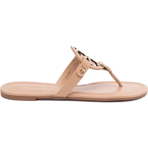 Stilvolle Miller Sliders in Sand , Damen, Größe: 37 1/2 EU - TORY BURCH - Modalova