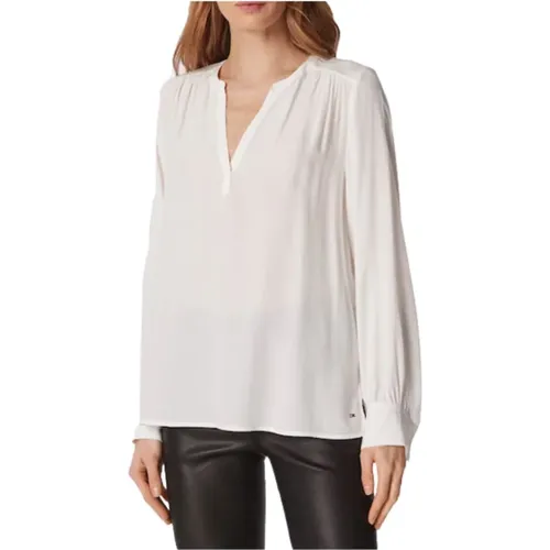 Relaxed Fit V-Neck Blouse , female, Sizes: L, M - Tommy Hilfiger - Modalova