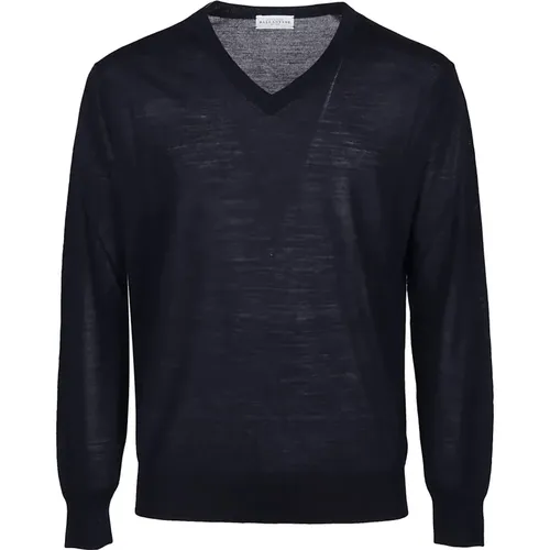 Navy Einfarbiger Pullover , Herren, Größe: XL - Ballantyne - Modalova